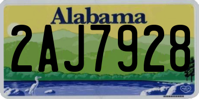 AL license plate 2AJ7928
