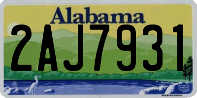 AL license plate 2AJ7931