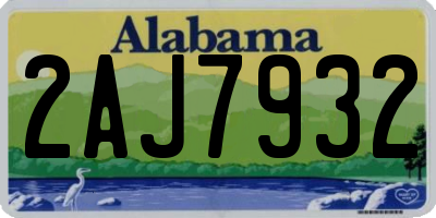 AL license plate 2AJ7932