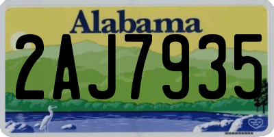 AL license plate 2AJ7935