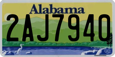 AL license plate 2AJ7940