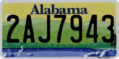 AL license plate 2AJ7943