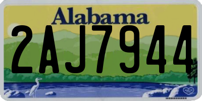 AL license plate 2AJ7944