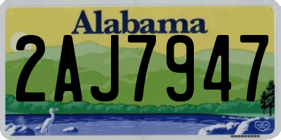 AL license plate 2AJ7947