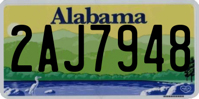 AL license plate 2AJ7948