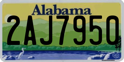 AL license plate 2AJ7950