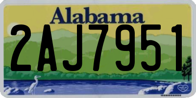 AL license plate 2AJ7951