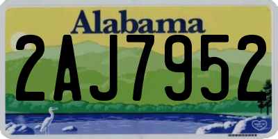 AL license plate 2AJ7952