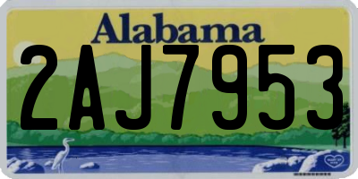 AL license plate 2AJ7953