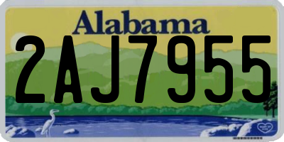 AL license plate 2AJ7955