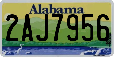 AL license plate 2AJ7956