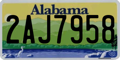 AL license plate 2AJ7958