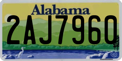 AL license plate 2AJ7960