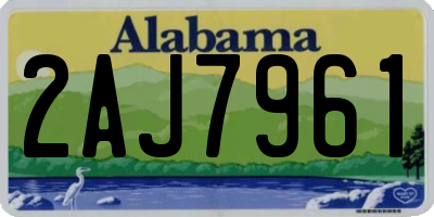 AL license plate 2AJ7961