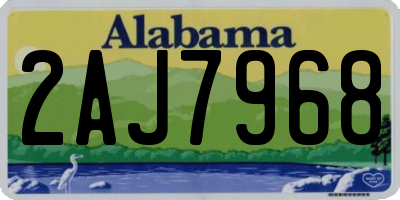 AL license plate 2AJ7968