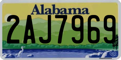 AL license plate 2AJ7969
