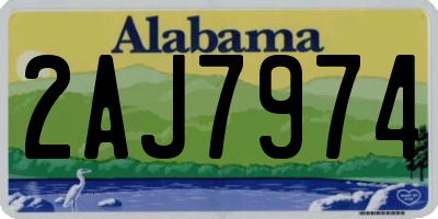 AL license plate 2AJ7974