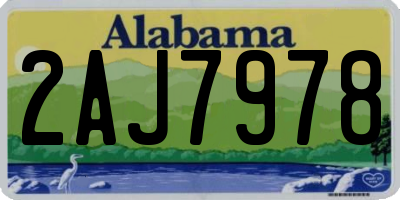 AL license plate 2AJ7978