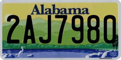 AL license plate 2AJ7980