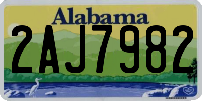 AL license plate 2AJ7982