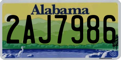 AL license plate 2AJ7986