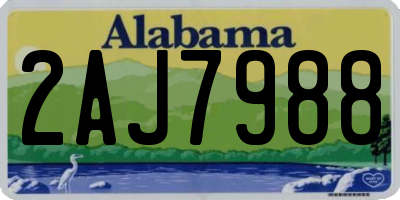 AL license plate 2AJ7988