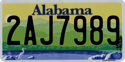 AL license plate 2AJ7989