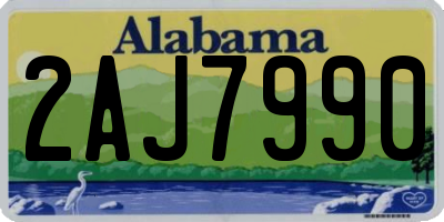 AL license plate 2AJ7990