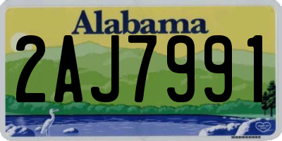 AL license plate 2AJ7991