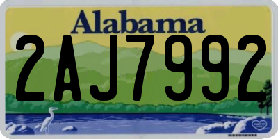AL license plate 2AJ7992