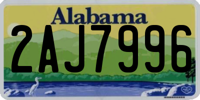 AL license plate 2AJ7996