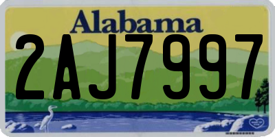 AL license plate 2AJ7997