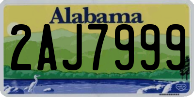 AL license plate 2AJ7999