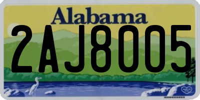 AL license plate 2AJ8005