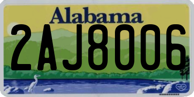 AL license plate 2AJ8006