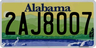 AL license plate 2AJ8007