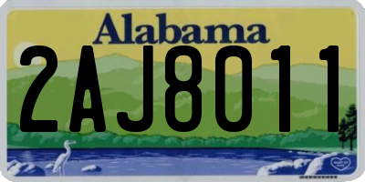 AL license plate 2AJ8011