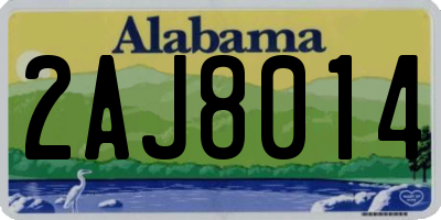 AL license plate 2AJ8014