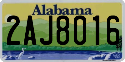AL license plate 2AJ8016