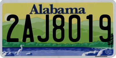 AL license plate 2AJ8019