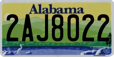 AL license plate 2AJ8022