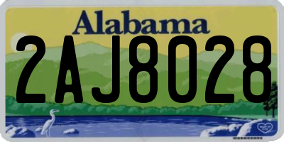 AL license plate 2AJ8028