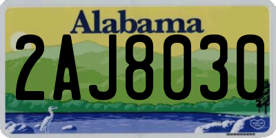 AL license plate 2AJ8030