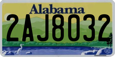 AL license plate 2AJ8032