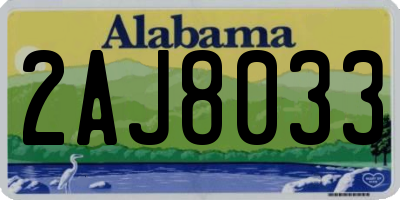 AL license plate 2AJ8033