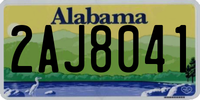 AL license plate 2AJ8041
