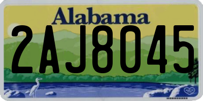 AL license plate 2AJ8045