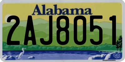 AL license plate 2AJ8051