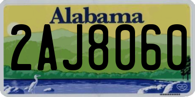 AL license plate 2AJ8060