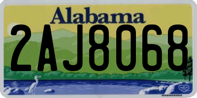 AL license plate 2AJ8068